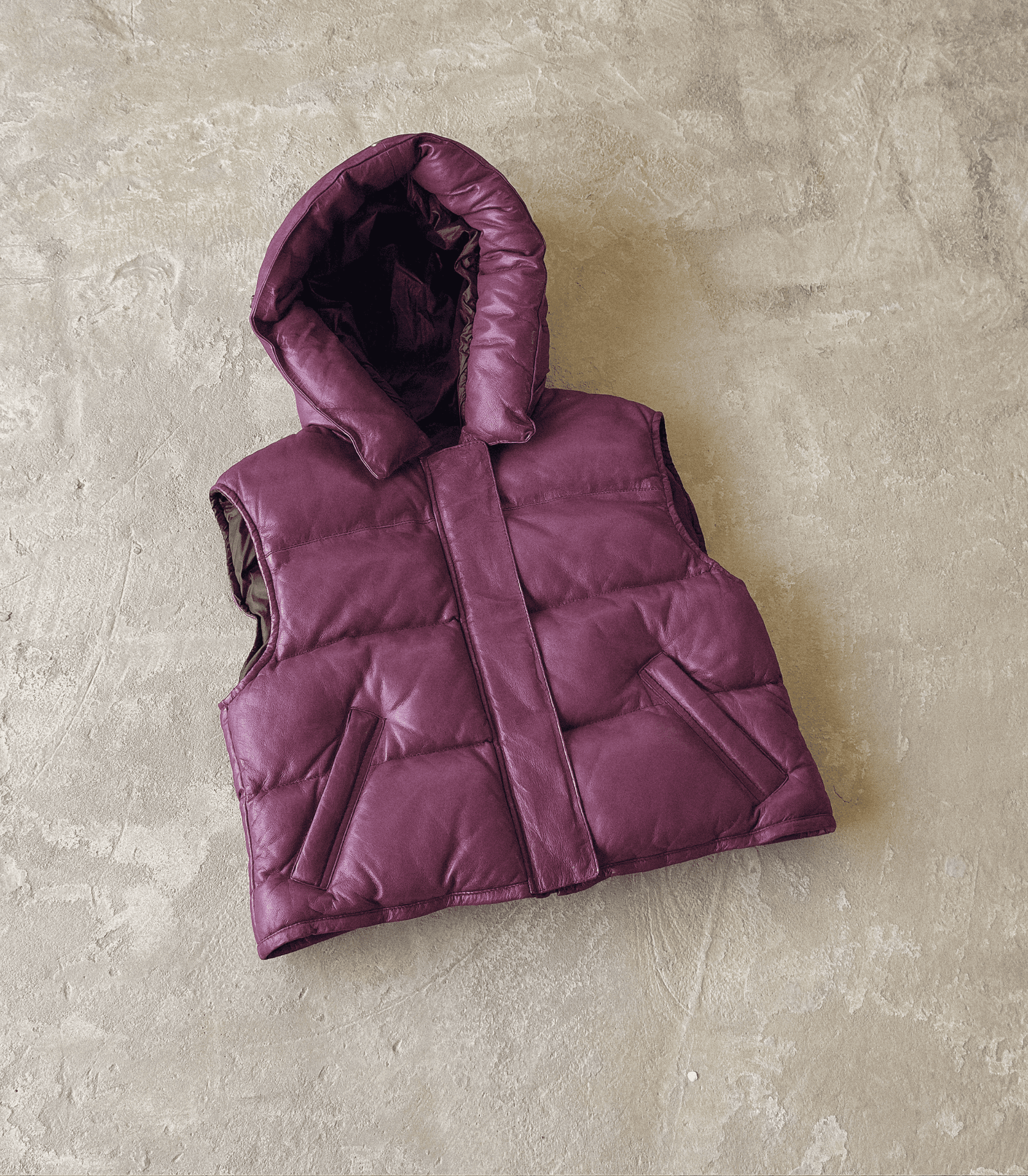 14 Leather Puffer Jacket - Image 1